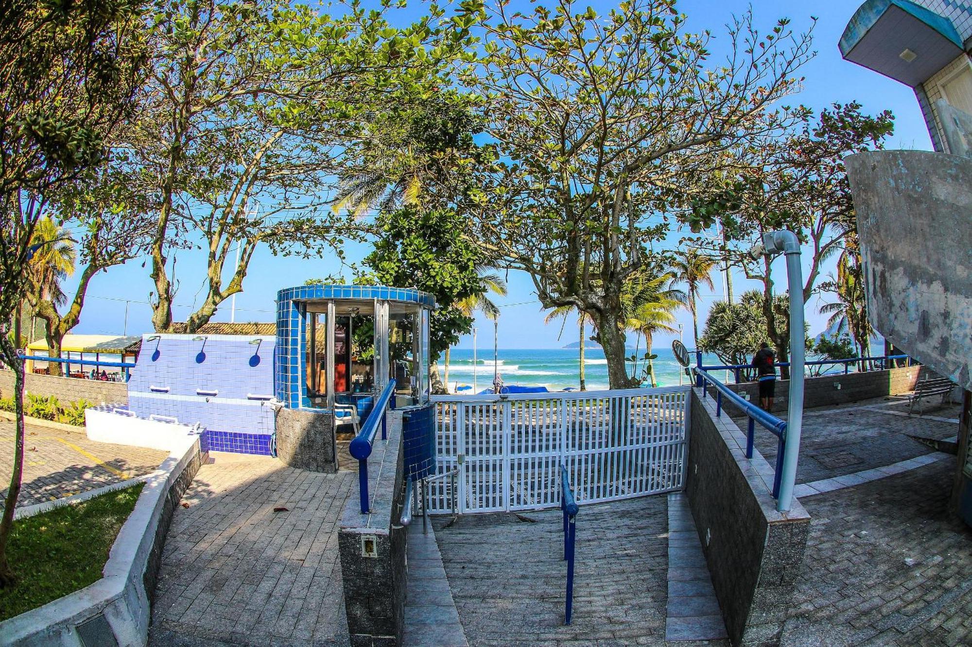 1E-Pe Na Areia Da Praia Do Tombo, 3 Quartos, Ar Cond, 2 Banheiros+Roupas De Cama Guarujá Exterior foto