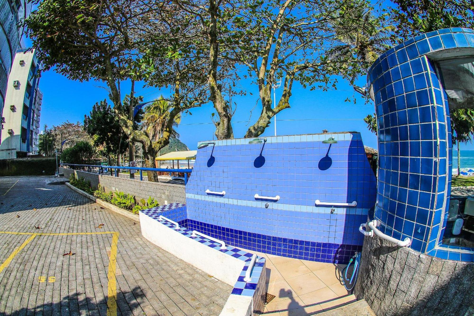 1E-Pe Na Areia Da Praia Do Tombo, 3 Quartos, Ar Cond, 2 Banheiros+Roupas De Cama Guarujá Exterior foto