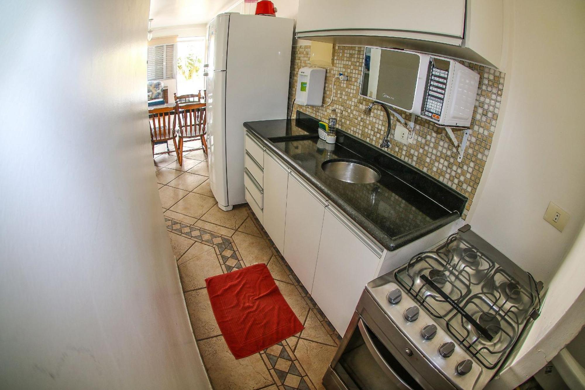 1E-Pe Na Areia Da Praia Do Tombo, 3 Quartos, Ar Cond, 2 Banheiros+Roupas De Cama Guarujá Exterior foto