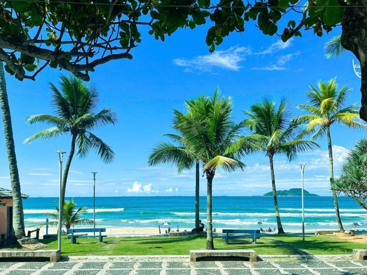 1E-Pe Na Areia Da Praia Do Tombo, 3 Quartos, Ar Cond, 2 Banheiros+Roupas De Cama Guarujá Exterior foto