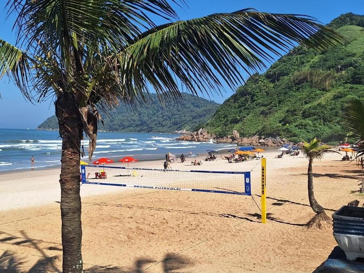 1E-Pe Na Areia Da Praia Do Tombo, 3 Quartos, Ar Cond, 2 Banheiros+Roupas De Cama Guarujá Exterior foto