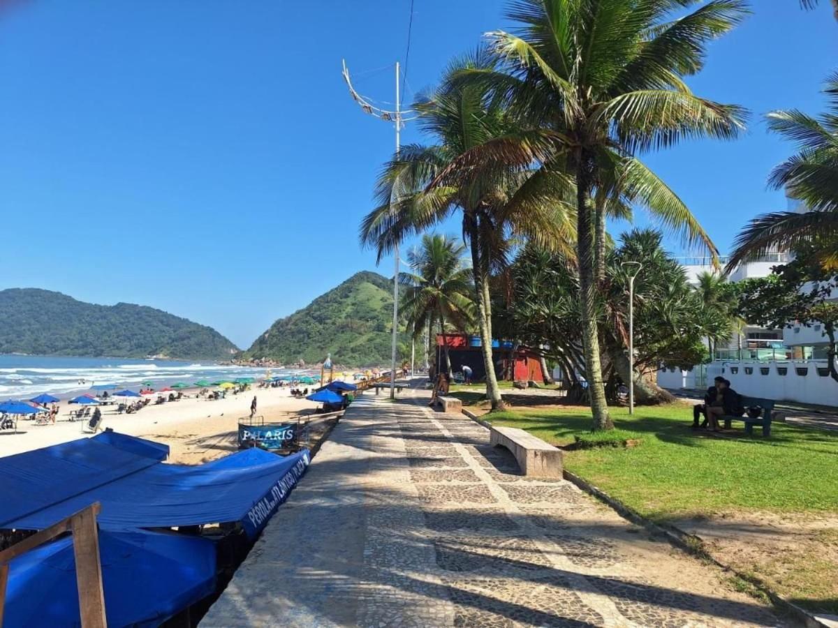 1E-Pe Na Areia Da Praia Do Tombo, 3 Quartos, Ar Cond, 2 Banheiros+Roupas De Cama Guarujá Exterior foto